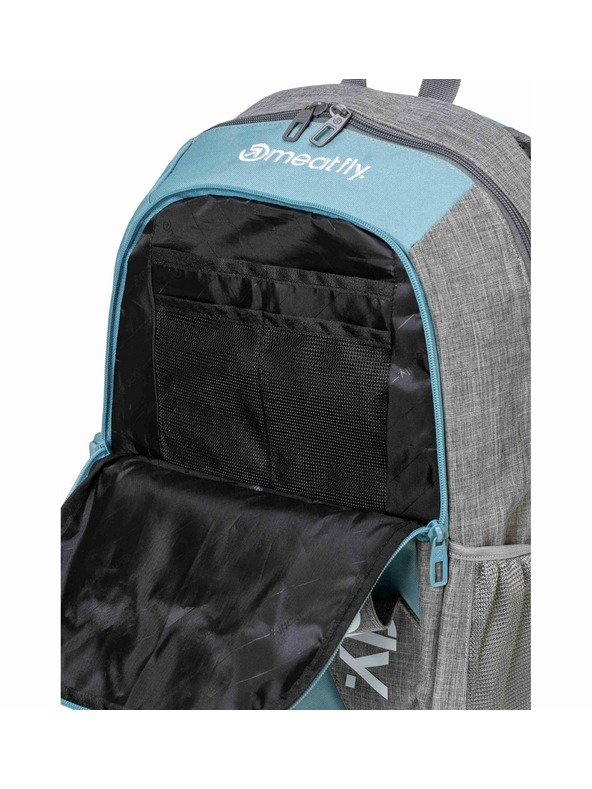 Meatfly Meatfly batoh Basejumper Grey Heather / Aqua 22 L + PERAČNÍK | Sivá | Objem 22 L