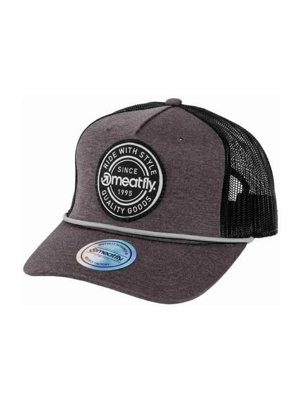 Meatfly Meatfly šiltovka Corey Trucker Grey Label | Čierna |