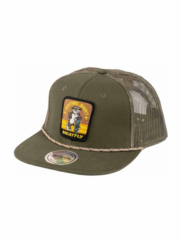 Meatfly Meatfly šiltovka Thunderbolt Trucker Olivová Tomcat | Zelená |