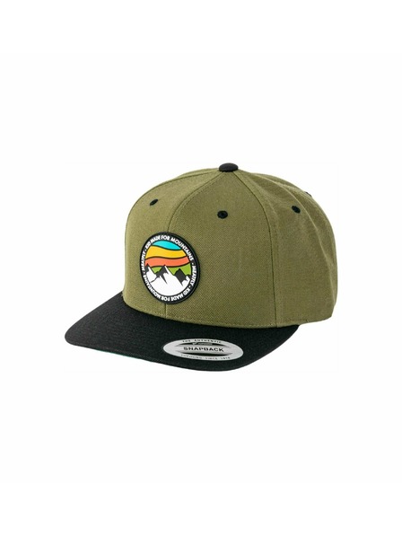 Meatfly Meatfly šiltovka Flanker Snapback Červený Vrch/Olivový/Čierny