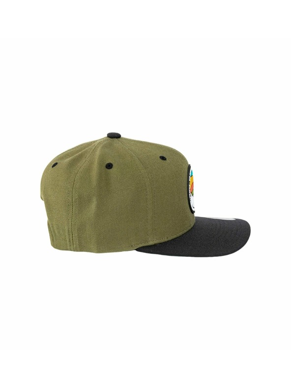 Meatfly Meatfly šiltovka Flanker Snapback Červený Vrch/Olivový/Čierny