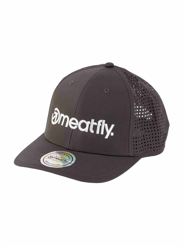 Meatfly Meatfly šiltovka Nollie Perfor Cap Sivá / White Logo | Sivá | Veľkosť