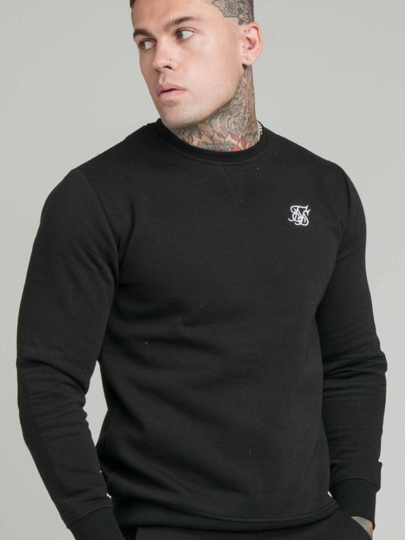 Siksilk Čierna pánska mikina SikSilk