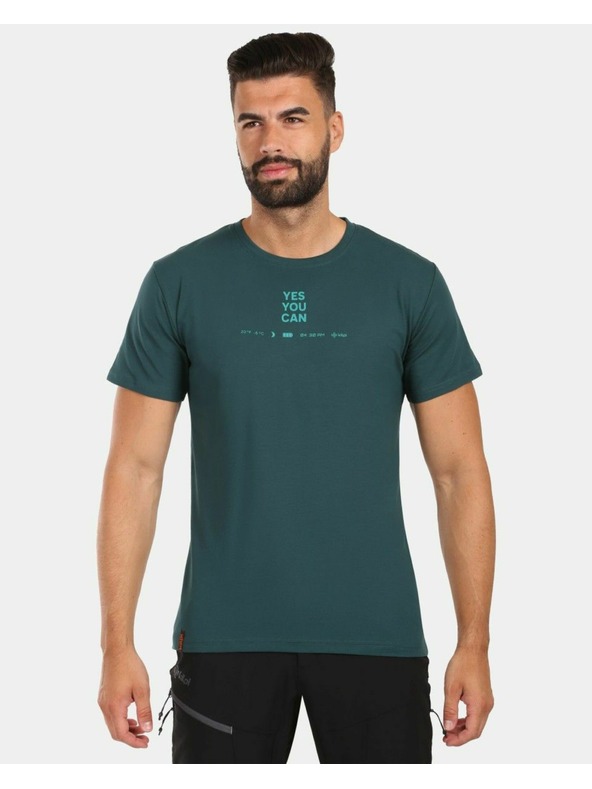 Kilpi Pánske bavlnené tričko Kilpi DISCOVER-M Dark Green