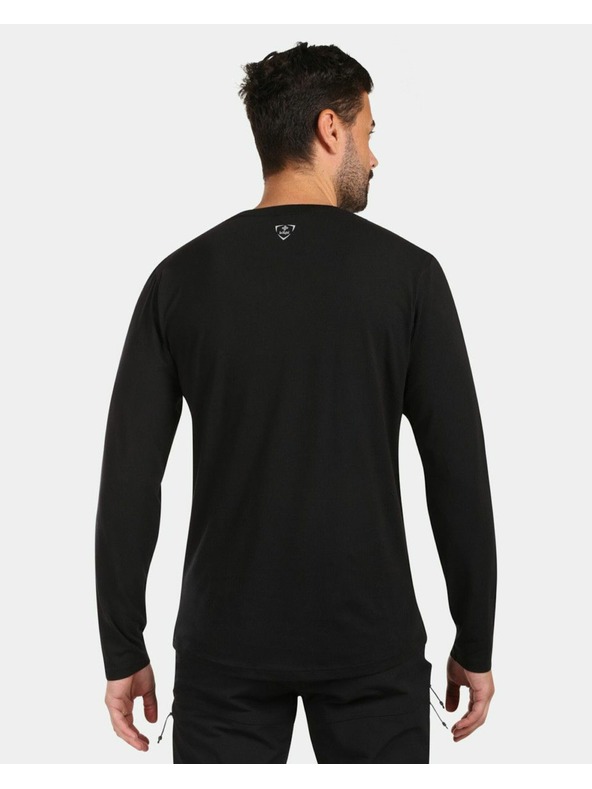Kilpi Pánske bavlnené tričko s dlhým rukávom Kilpi PROMOX-M Čierna