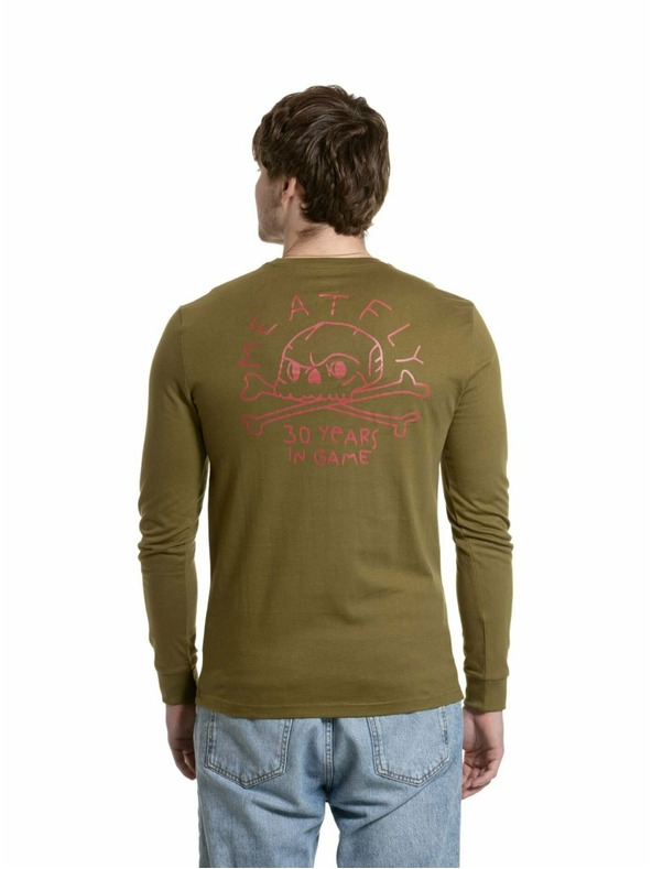 Meatfly Meatfly pánske tričko s dlhým rukávom Judgement 30 Khaki Green