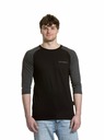 Meatfly Meatfly pánske tričko s dlhým rukávom Reagan Raglan Black