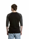 Meatfly Meatfly pánske tričko s dlhým rukávom Reagan Raglan Black