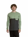 Meatfly Meatfly pánske tričko s dlhým rukávom Harvey Basil / Charcoal Heather