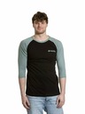 Meatfly Meatfly pánske tričko s dlhým rukávom Reagan Raglan Dusty Mint / Black