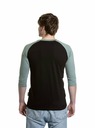 Meatfly Meatfly pánske tričko s dlhým rukávom Reagan Raglan Dusty Mint / Black