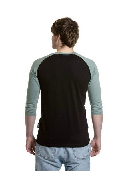 Meatfly Meatfly pánske tričko s dlhým rukávom Reagan Raglan Dusty Mint / Black