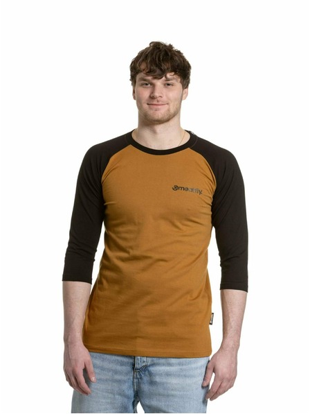 Meatfly Meatfly pánske tričko s dlhým rukávom Reagan Raglan Gold Brown / Black