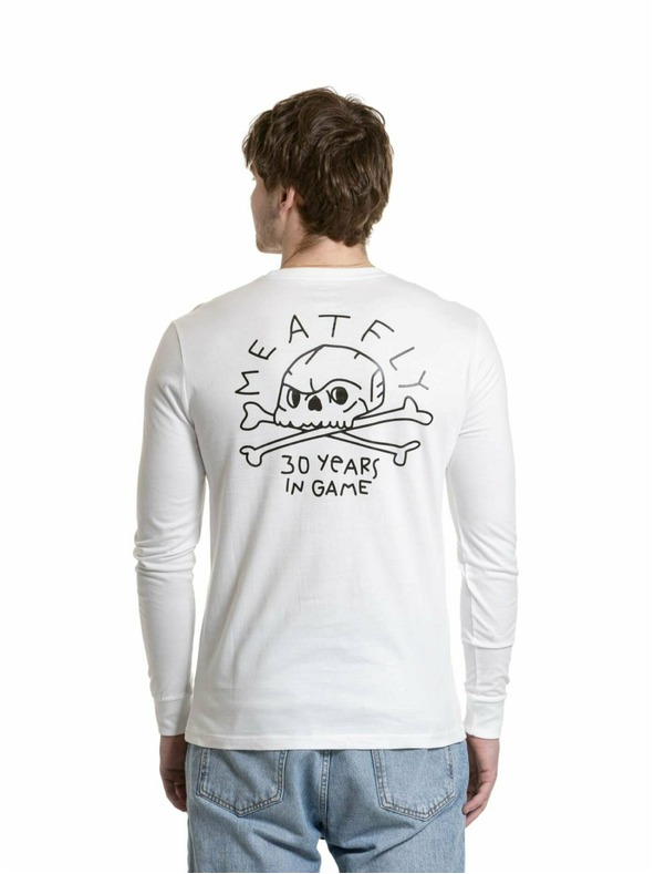 Meatfly Meatfly pánske tričko s dlhým rukávom Judgement 30 White