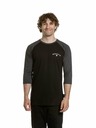 Meatfly Meatfly pánske tričko s dlhým rukávom Kennedy Raglan Black