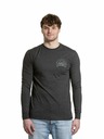 Meatfly Meatfly pánske tričko s dlhým rukávom Judgement 30 Charcoal Heather | Šedá