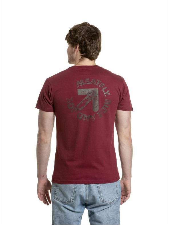 Meatfly Meatfly pánske tričko Arrow Dark Wine | Červená