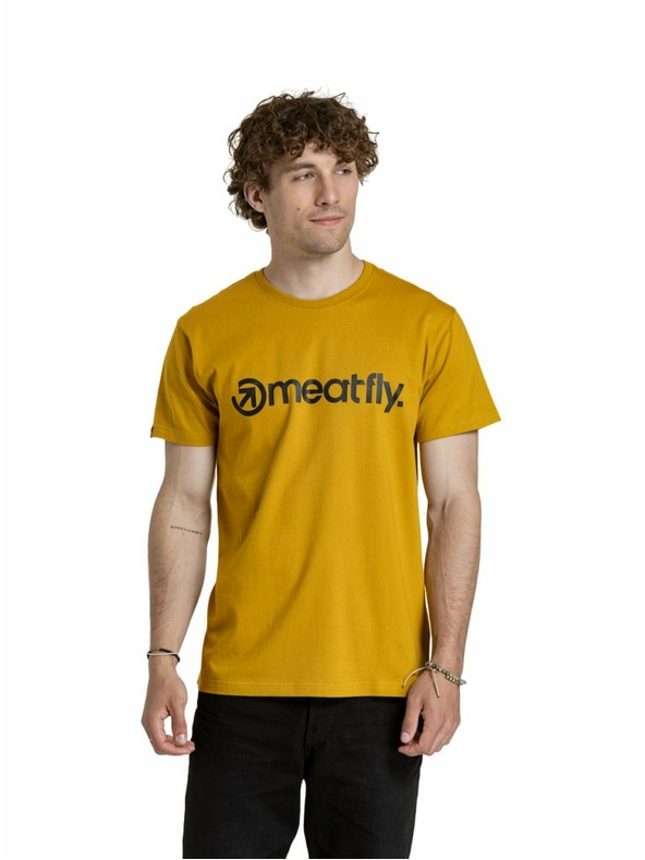 Meatfly Meatfly pánske tričko MF Logo Mustard