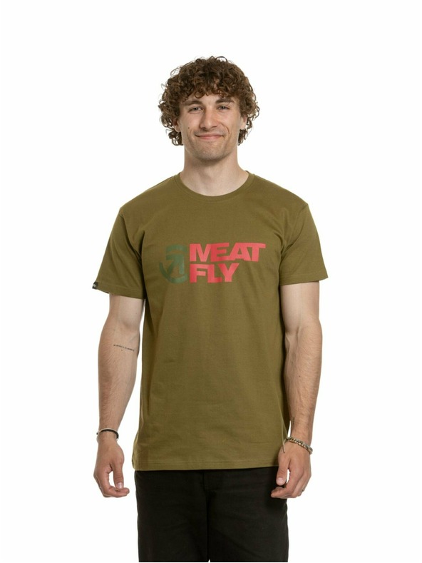 Meatfly Meatfly pánske tričko Revital Khaki Green