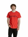 Meatfly Meatfly pánske tričko Striped Logo Bright Red | Červená