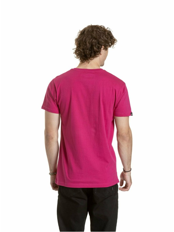 Meatfly Meatfly pánske tričko Striped Logo Dark Violet