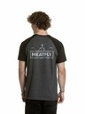 Meatfly Meatfly pánske tričko Ozzy Raglan Charcoal Heather / Black