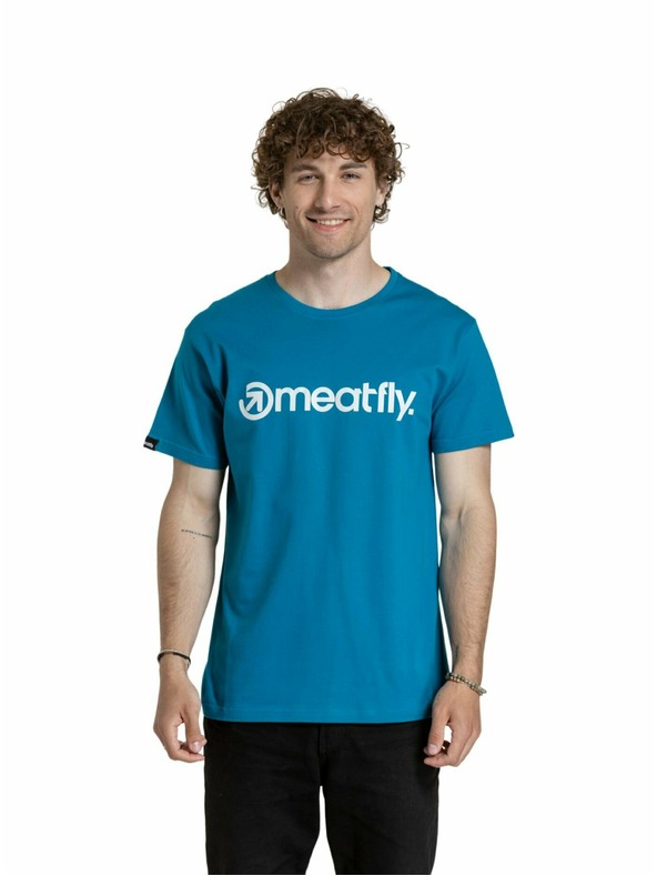 Meatfly Meatfly pánske tričko MF Logo Funky Blue