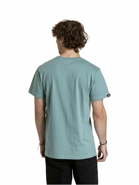 Meatfly Meatfly pánske tričko Striped Logo Dusty Mint