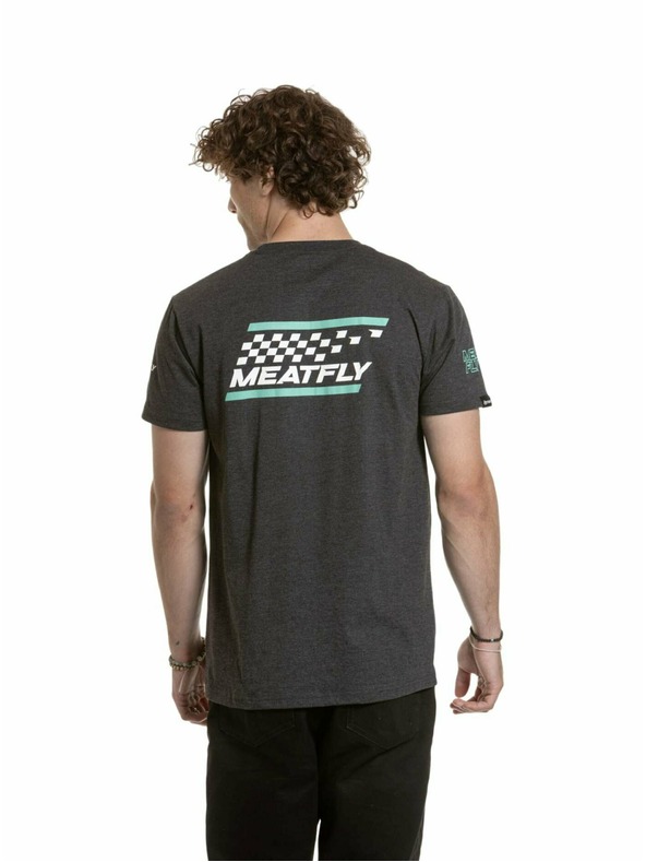 Meatfly Meatfly pánske tričko Furious Charcoal Heather | Sivá