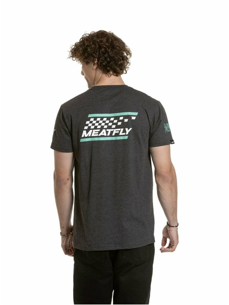 Meatfly Meatfly pánske tričko Furious Charcoal Heather | Sivá