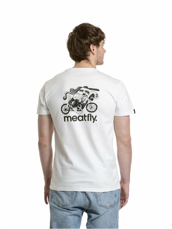 Meatfly Meatfly pánske tričko Keke Moto White
