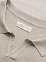 Ombre Clothing Pánska polokošeľa bez gombíkov - svetlo sivá