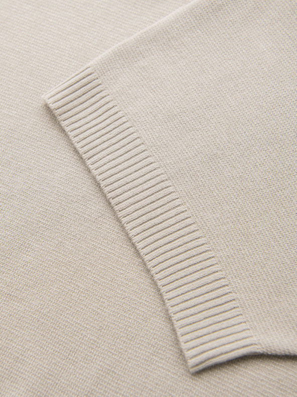 Ombre Clothing Pánska polokošeľa bez gombíkov - svetlo sivá