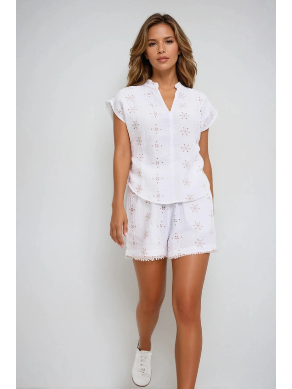 Moodo Dámske kraťasy Moodo - biele