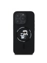Karl Lagerfeld Karl Lagerfeld Liquid Silicone Karl and Choupette MagSafe Zadný Kryt pre iPhone 16 Pro Black