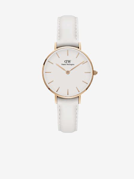 Daniel Wellington Biele dámske kožené hodinky Daniel Wellington Petite