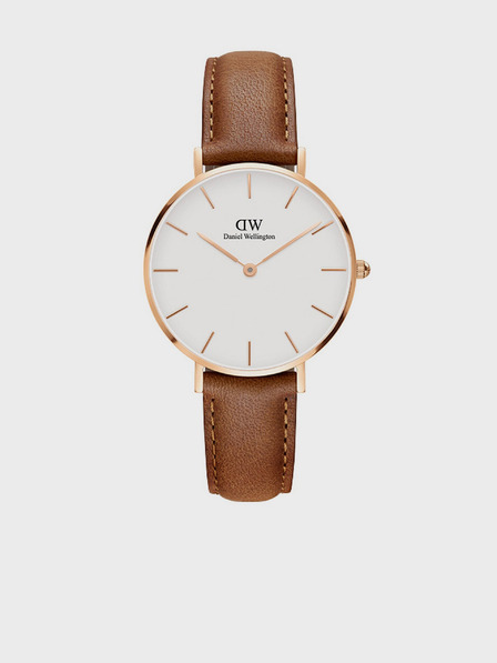 Daniel Wellington Hnedé dámske hodinky s koženým remienkom Daniel Wellington Petite Durham