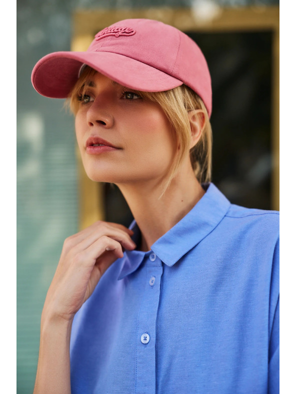 Moodo Ružová bavlnená šiltovka