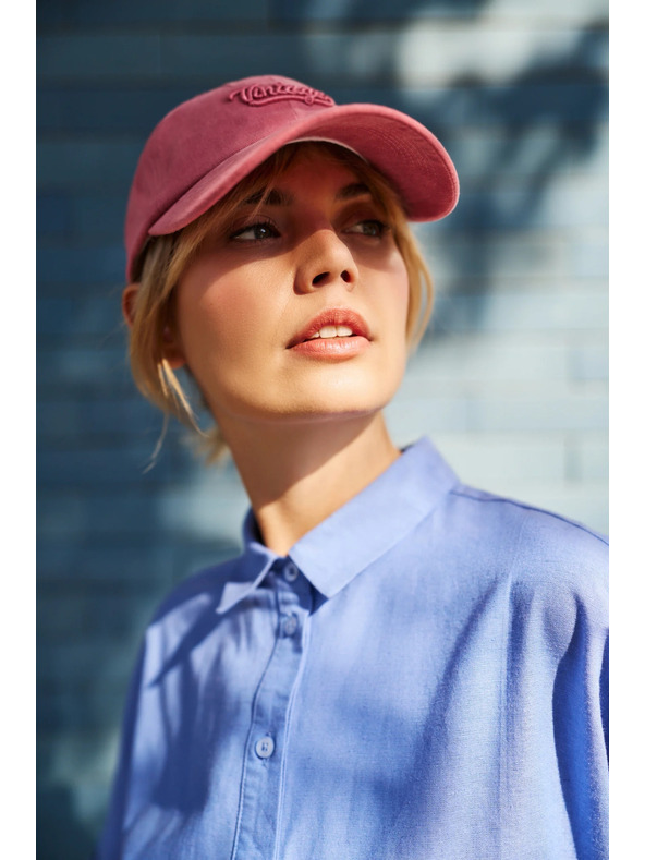 Moodo Ružová bavlnená šiltovka