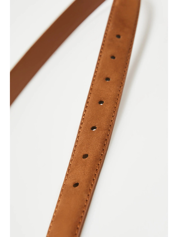 Moodo Hnedý dámsky opasok so zlatými detailmi Moodo