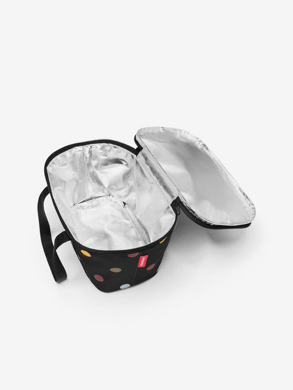 Reisenthel Čierna chladiaca bodkovaná nákupná taška Reisenthel Coolerbag XS