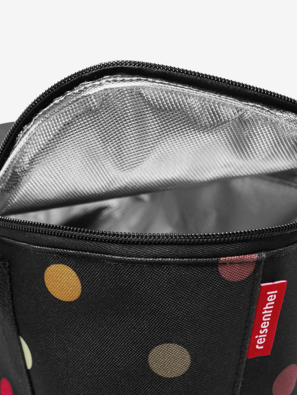 Reisenthel Čierna chladiaca bodkovaná nákupná taška Reisenthel Coolerbag XS
