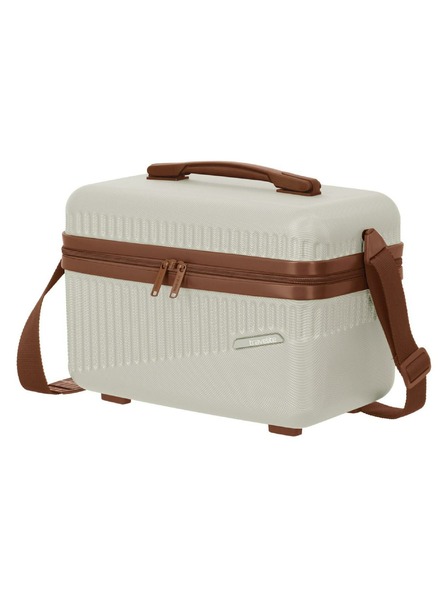 Travelite Kozmetický kufrík Travelite Bali Beautycase White/cognac