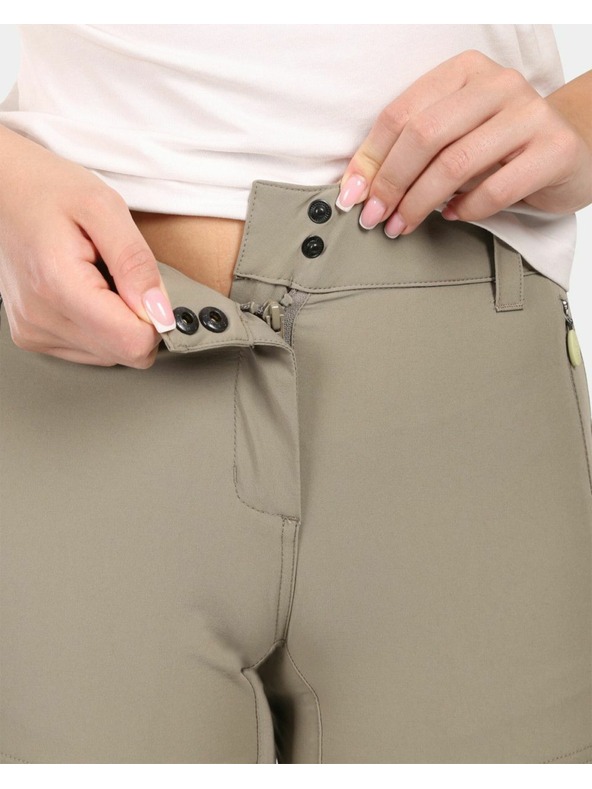 Kilpi Dámske outdoorové odopínacie nohavice Kilpi HOSIO-W Khaki