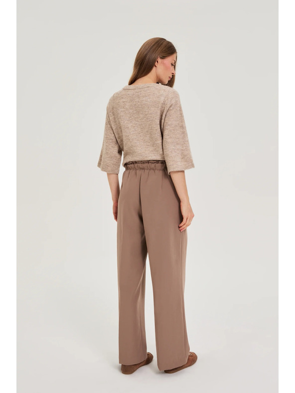 Moodo Svetlo hnedé voľné nohavice Moodo