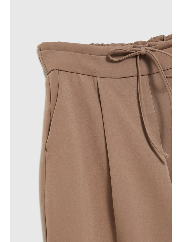 Moodo Svetlo hnedé voľné nohavice Moodo