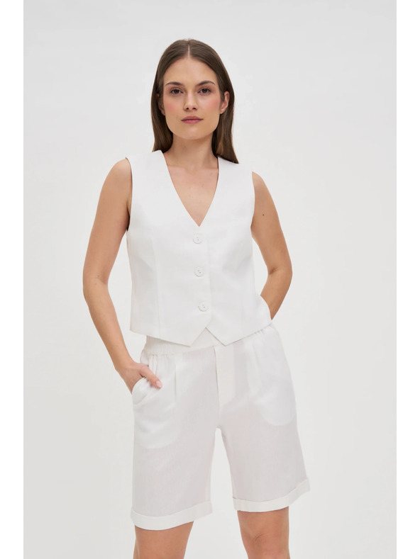 Moodo Dámske kraťasy Moodo - biele