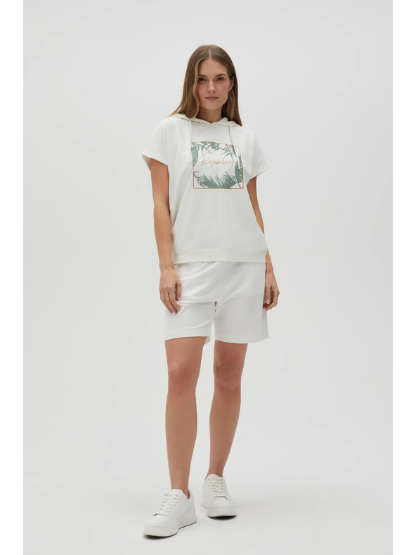 Moodo Dámske kraťasy Moodo - biele