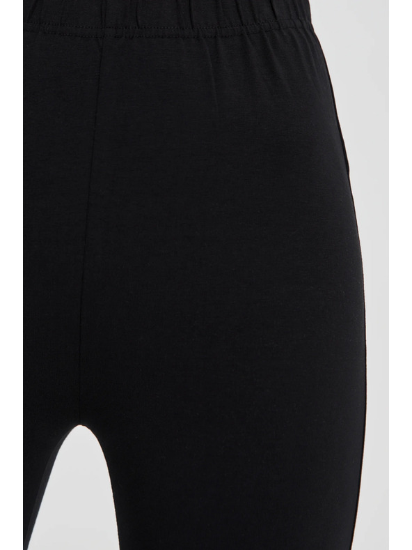 Moodo Čierne dámske 3/4 legíny so zaväzovaním