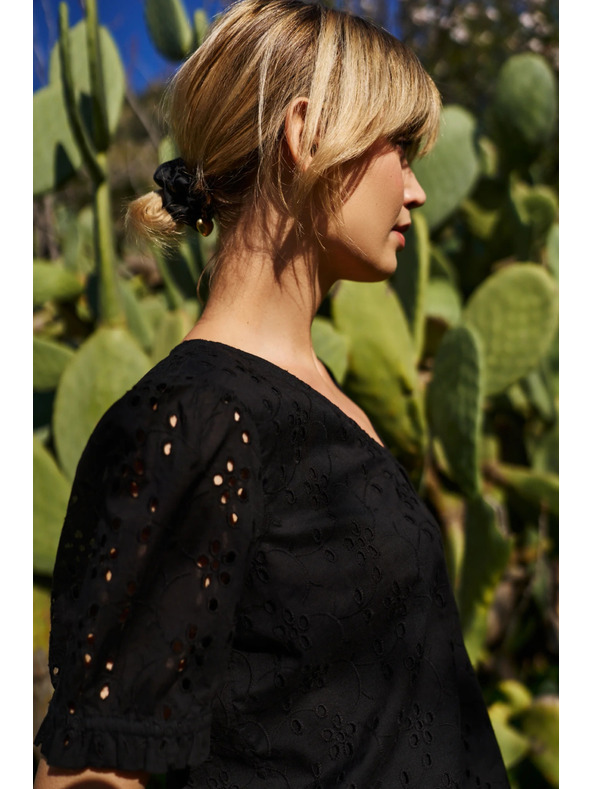 Moodo Čierna dámska košeľa madeira